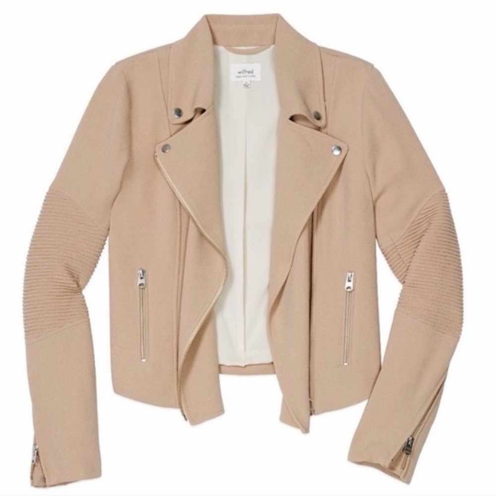 Wilfred Beige Moto Jacket
